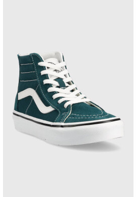 Vans Детски високи кецове в зелено - Pepit.bg