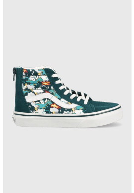 Vans Детски високи кецове в зелено - Pepit.bg