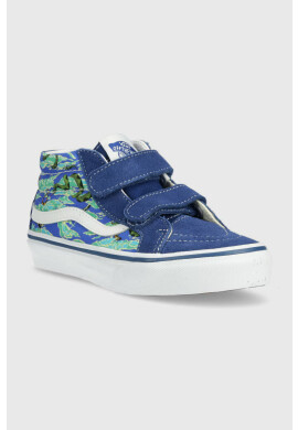 Vans Детски високи кецове UY SK8 Mid Reissue V WILD MULTI в синьо - Pepit.bg