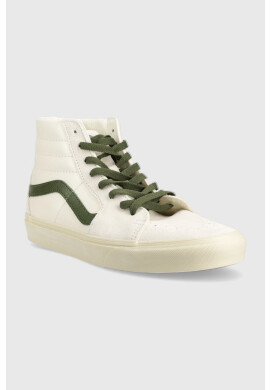 Vans Кожени кецове sk8-hi в бежово - Pepit.bg