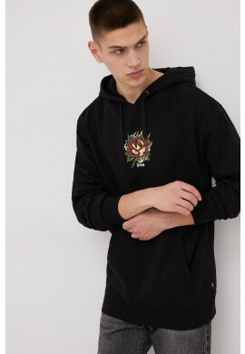 Vans Памучен суичър в черно с принт - Pepit.bg