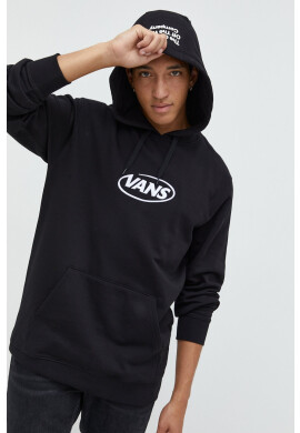 Vans Памучен суичър в черно с апликация - Pepit.bg