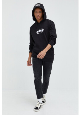 Vans Памучен суичър в черно с апликация - Pepit.bg