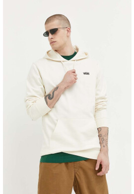 Vans Памучен суичър в бежово с качулка с апликация - Pepit.bg