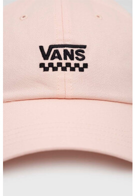 Vans Памучна шапка с козирка в розово с апликация - Pepit.bg
