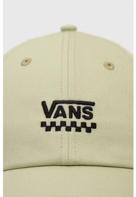 Vans Памучна шапка с козирка в зелено с апликация - Pepit.bg