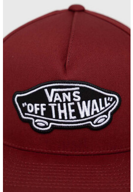 Vans Памучна шапка с козирка в бордо с принт - Pepit.bg