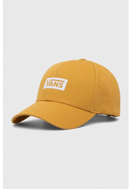 Vans Памучна шапка с козирка в жълто с апликация - Pepit.bg