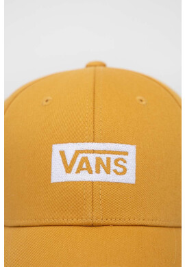 Vans Памучна шапка с козирка в жълто с апликация - Pepit.bg