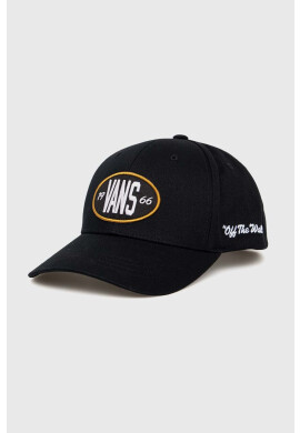 Vans Памучна шапка с козирка в черно с апликация - Pepit.bg