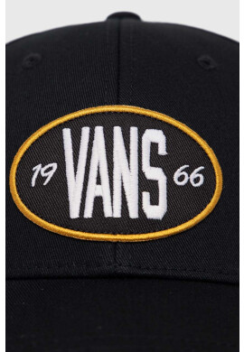 Vans Памучна шапка с козирка в черно с апликация - Pepit.bg