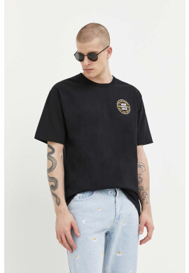 Vans Памучна тениска в черно с принт - Pepit.bg