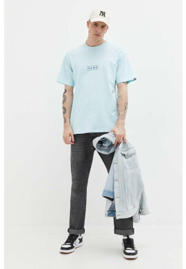 Vans Памучна тениска в бяло с десен - Pepit.bg