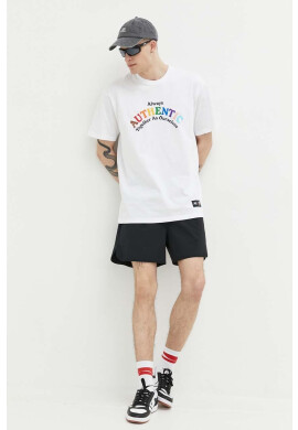 Vans Памучна тениска в бяло с десен - Pepit.bg