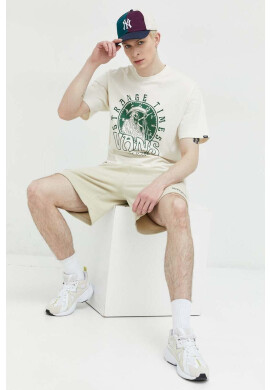 Vans Памучна тениска в бежово с принт - Pepit.bg