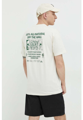 Vans Памучна тениска в бежово с принт - Pepit.bg