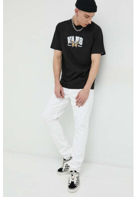 Vans Памучна тениска в черно с принт - Pepit.bg