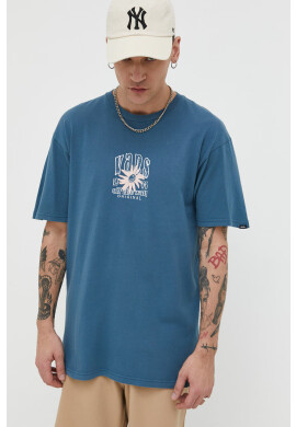 Vans Памучна тениска в синьо с принт - Pepit.bg