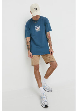 Vans Памучна тениска в синьо с принт - Pepit.bg
