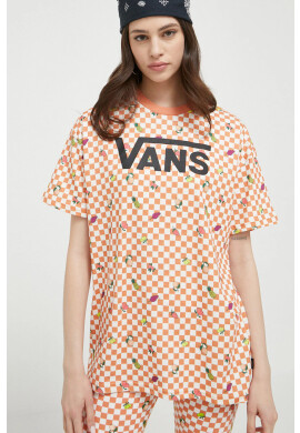 Vans Памучна тениска в оранжево - Pepit.bg