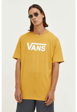 Vans Памучна тениска в кафяво с принт - Pepit.bg