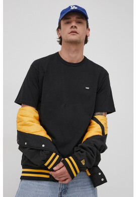 Vans Памучна тениска в черно с изчистен дизайн - Pepit.bg