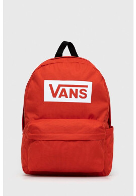 Vans Раница в червено голям размер с принт - Pepit.bg