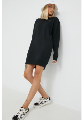 Vans Рокля в черно къс модел с уголемена кройка - Pepit.bg