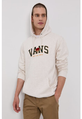 Vans Суичър мъжки в кремаво с принт - Pepit.bg