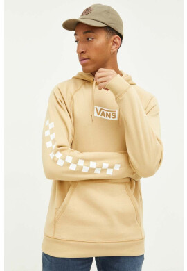 Vans Суичър в бежово с качулка с принт - Pepit.bg