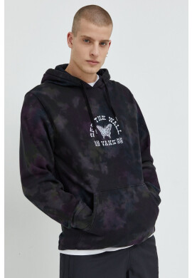 Vans Суичър в черно с качулка с апликация - Pepit.bg