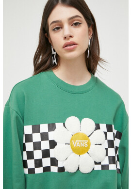 Vans Суичър в зелено с принт - Pepit.bg
