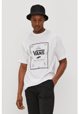Vans Тениска в бяло с принт - Pepit.bg