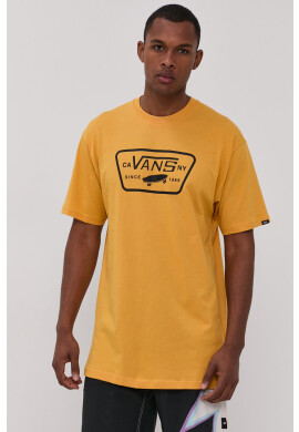 Vans Тениска мъжка в жълто с принт - Pepit.bg