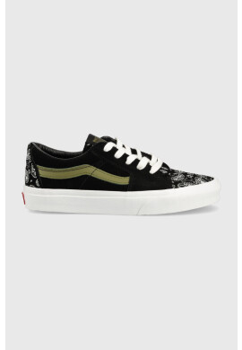 Vans Велурени кецове Sk8-low в черно - Pepit.bg