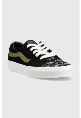 Vans Велурени кецове Sk8-low в черно - Pepit.bg