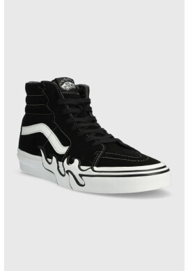 Vans Велурени кецове SK8-Hi Flame в черно VN0005UJBZW1 - Pepit.bg