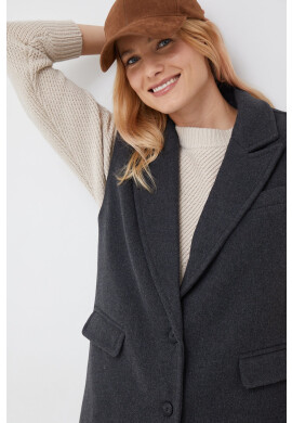 Vero Moda Елек в сиво с едно копче - Pepit.bg