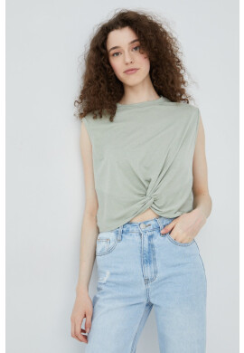 Vero Moda Топ с лен в зелено - Pepit.bg