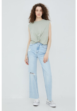 Vero Moda Топ с лен в зелено - Pepit.bg