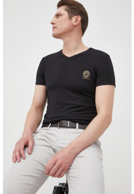 Versace Тениска в черно с принт - Pepit.bg