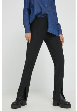 Vila Панталони в черно със стандартна кройка с висока талия - Pepit.bg