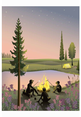 Vissevasse Постер Campfire 50x70 cm - Pepit.bg