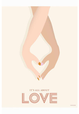 Vissevasse Постер Its All About Love 30x40 cm - Pepit.bg