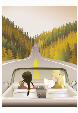 Vissevasse Постер Road Trip 50x70 cm - Pepit.bg