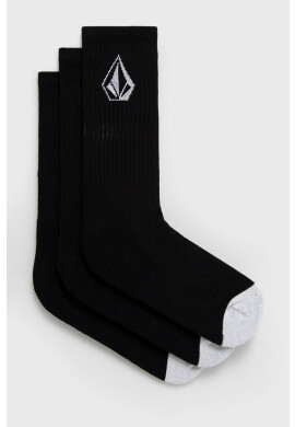 Volcom Чорапи (3 чифта) мъжки в черно - Pepit.bg