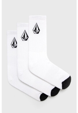 Volcom Чорапи (3 чифта) мъжки в бяло - Pepit.bg