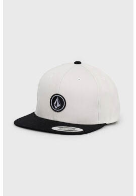 Volcom Памучна шапка в бяло с апликация - Pepit.bg