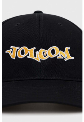 Volcom Памучна шапка с козирка в черно с апликация - Pepit.bg