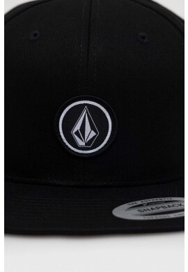 Volcom Памучна шапка с козирка в черно с изчистен дизайн - Pepit.bg